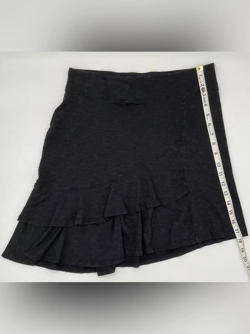 Horny Toad ‘Samba’ Scallop Asymmetrical Hem Double Layer Pull-On Skirt Size S - Picture 6 of 8